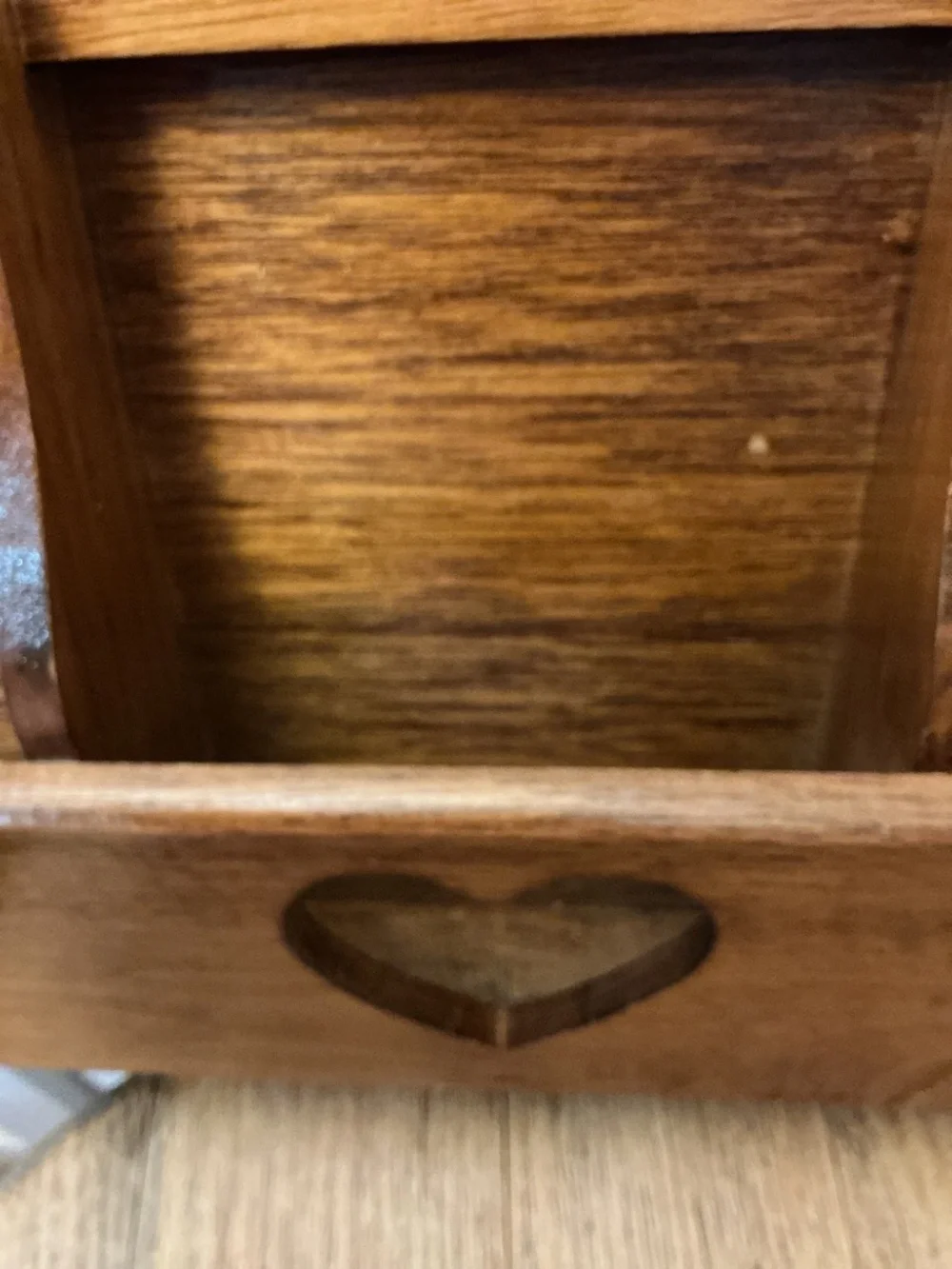 Vintage Wooden Heart Design Letter/Mail Holder Organizer Rare